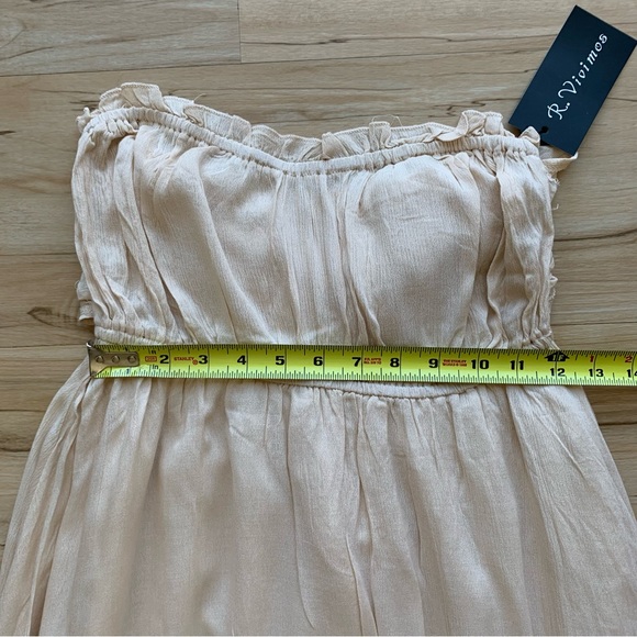 Vivimos Short cotton summer dress, sleeveless, with front bow tube dr… - Picture 11 of 12